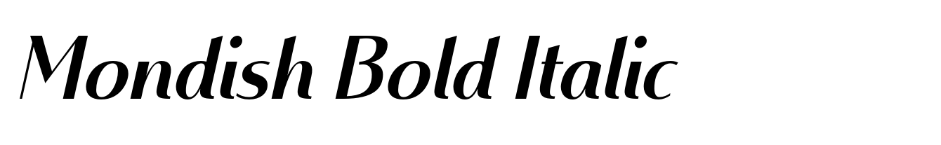 Mondish Bold Italic